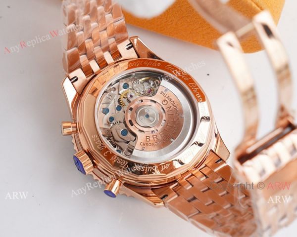 Super Clone Breitling Rose Gold Navitimer 01 Watch Valjoux7750 Movement Super Clone Breitling Rose Gold Navitimer 01 Watch Valjoux7750 Movement