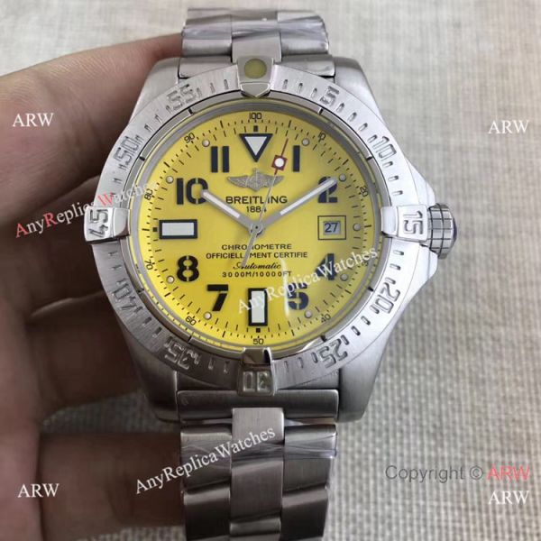 NEW Style Replica Breitling Avenger II Seawolf Orange Dial Silver Steel Watch NEW Style Replica Breitling Avenger II Seawolf Orange Dial Silver Steel Watch