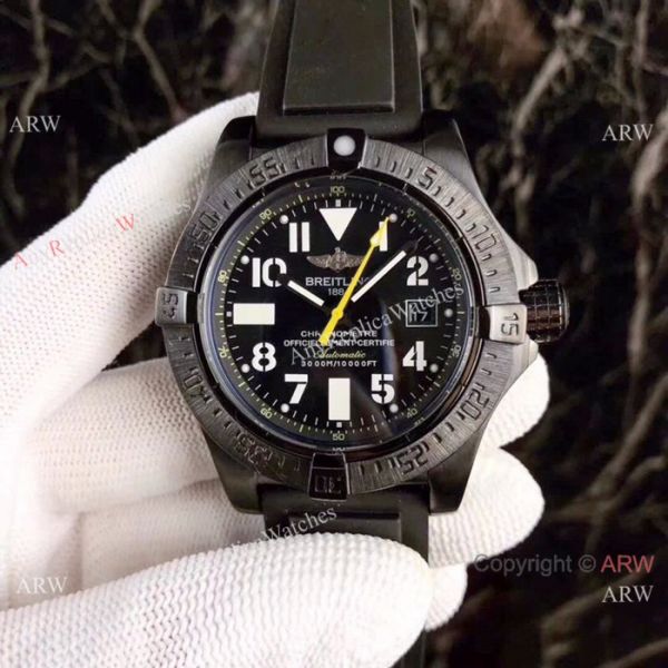 2019 Replica Breitling Avenger II Seawolf Watch Black Case Carbon Fiber dial 2019 Replica Breitling Avenger II Seawolf Watch Black Case Carbon Fiber dial