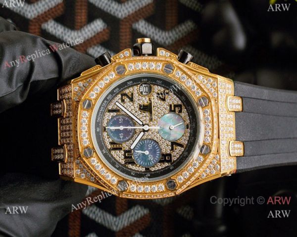 High Quality Copy Audemars Piguet Royal Oak Offshore Full Diamond Watch 44mm High Quality Copy Audemars Piguet Royal Oak Offshore Full Diamond Watch 44mm