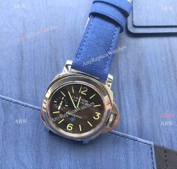 Panerai PAM 777 Watch Panerai Luminor Marina Blue OP Logo W Blue Canvas Strap Panerai PAM 777 Watch Panerai Luminor Marina Blue OP Logo W Blue Canvas Strap