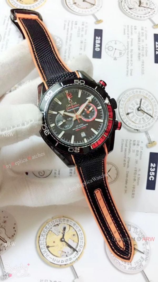 Best Copy Omega Planet Ocean 600m Chronograph Watch Red Black Bezel Best Copy Omega Planet Ocean 600m Chronograph Watch Red Black Bezel