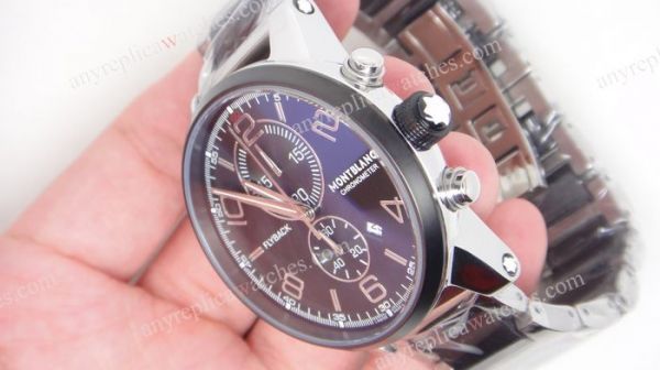 MONTBLANC FLYBACK REPLICA BLACK CHRONOGRAPH STEEL BLACK WATCH MONTBLANC FLYBACK REPLICA BLACK CHRONOGRAPH STEEL BLACK WATCH