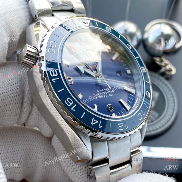 Replica Omega Planet Ocean GMT Watches Blue Ceramic Bezel SWISS GRADE CASE Replica Omega Planet Ocean GMT Watches Blue Ceramic Bezel SWISS GRADE CASE