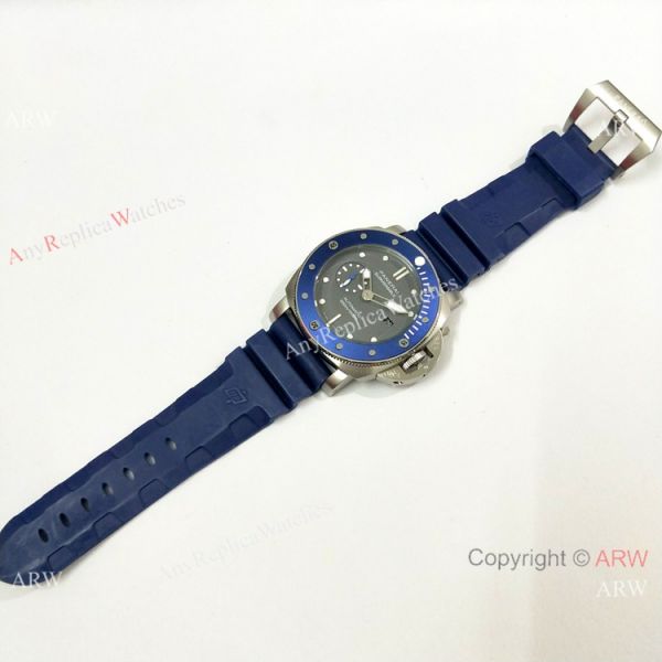 Panerai Submersible Rubber Strap SS Blue Bezel Pam 959 Watch Buy Replica Panerai Submersible Rubber Strap SS Blue Bezel Pam 959 Watch Buy Replica