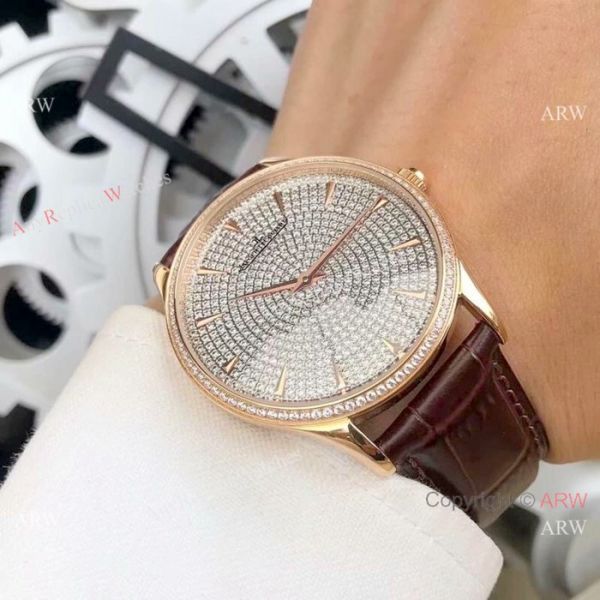 2019 Copy Jaeger-LeCoultre Master Ultra Thin Iced Out Full Diamonds Face 41 mm Watch 2019 Copy Jaeger-LeCoultre Master Ultra Thin Iced Out Full Diamonds Face 41 mm Watch