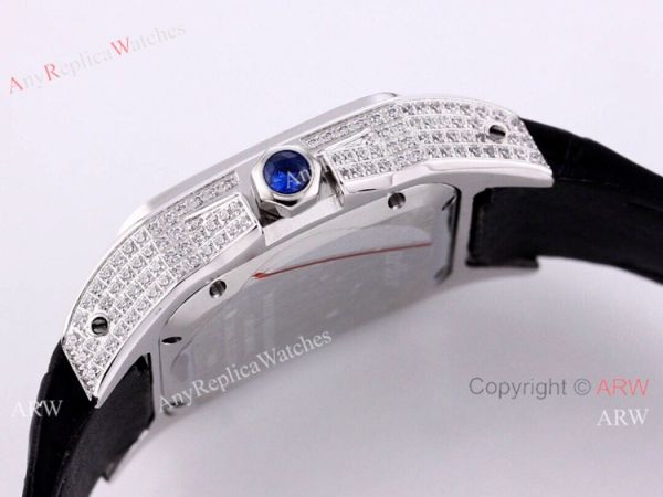 AAA Copy Cartier Santos De Iced Out Watch Automatic Movement AAA Copy Cartier Santos De Iced Out Watch Automatic Movement
