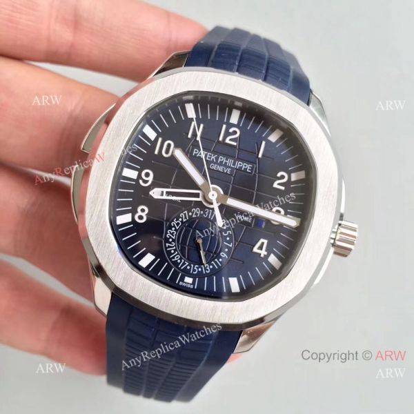 Replica Swiss Patek Philippe Travel Time Watch SS Blue Rubber Strap Replica Swiss Patek Philippe Travel Time Watch SS Blue Rubber Strap
