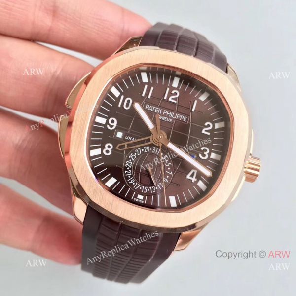 Copy Swiss Patek Philippe Aquanaut Travel Time Rose Gold Brown Watch Copy Swiss Patek Philippe Aquanaut Travel Time Rose Gold Brown Watch