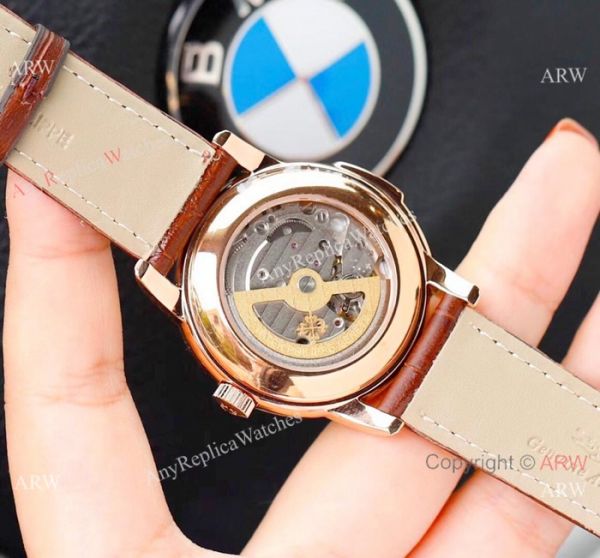 Clone Patek Philippe Calatrava Rose Gold Black Roman watch Simple Style Clone Patek Philippe Calatrava Rose Gold Black Roman watch Simple Style