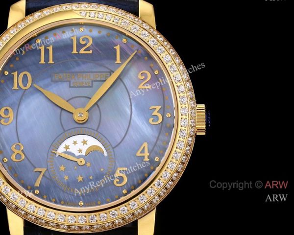 Swiss Patek Philippe Complications 4968R Watch Blue Mother of Pearl Gold Case Swiss Patek Philippe Complications 4968R Watch Blue Mother of Pearl Gold Case