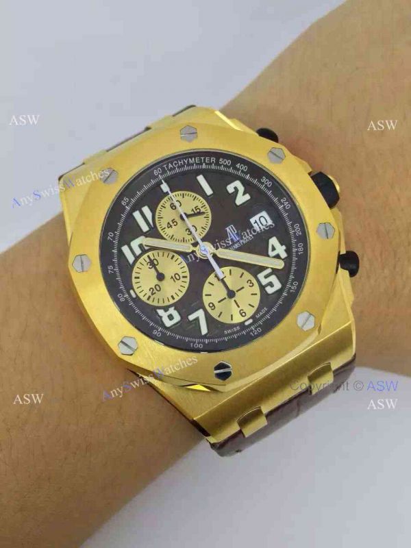 Fake Audemars Piguet Watch Black Face Yellow Gold Swiss Grade Mens Fake Audemars Piguet Watch Black Face Yellow Gold Swiss Grade Mens
