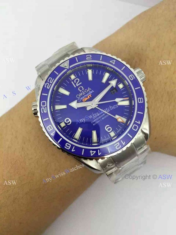 Replica Swiss OMEGA Seamaster Planet Ocean 600M Co-Axial GMT Watch Blue Dial Replica Swiss OMEGA Seamaster Planet Ocean 600M Co-Axial GMT Watch Blue Dial