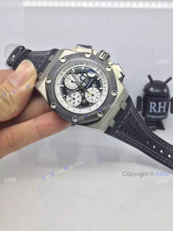 Replica Swiss Audemars Piguet Royal Oak Ruben Barrichello Watch Black Leather Replica Swiss Audemars Piguet Royal Oak Ruben Barrichello Watch Black Leather