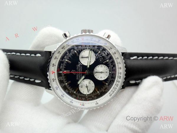 Swiss Copy Breitling 1884 Chronometre Navitimer Watch SS Case Black Dial Swiss Copy Breitling 1884 Chronometre Navitimer Watch SS Case Black Dial