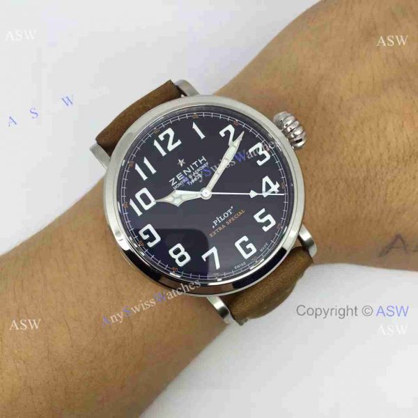 Swiss Knockoff Zenith Pilot Watch Brown Leather Swiss Knockoff Zenith Pilot Watch Brown Leather