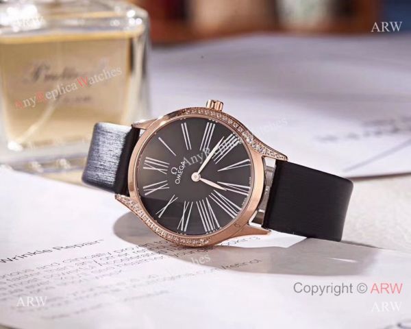 2018 Copy Omega De Ville Tresor Lady Watch Rose Gold Case 2018 Copy Omega De Ville Tresor Lady Watch Rose Gold Case