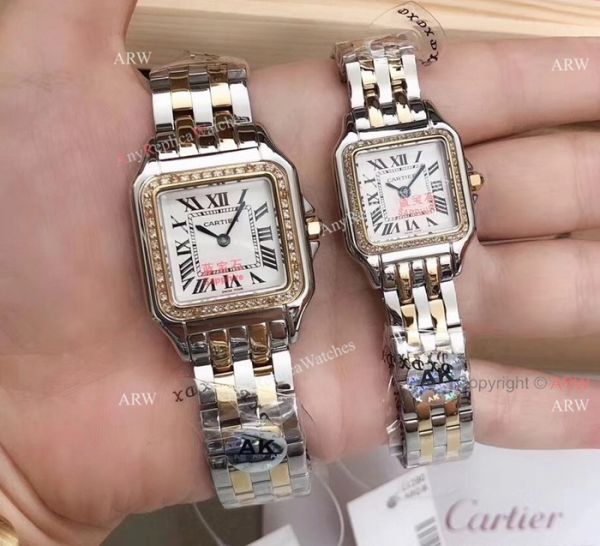 Fake Panthere De Cartier SS Diamond Watch Ladies 22mm Fake Panthere De Cartier SS Diamond Watch Ladies 22mm