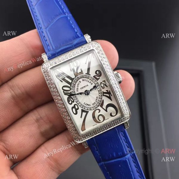 Replica Franck Muller Long Island SS Black Leather Diamond Ladies Watch Replica Franck Muller Long Island SS Black Leather Diamond Ladies Watch