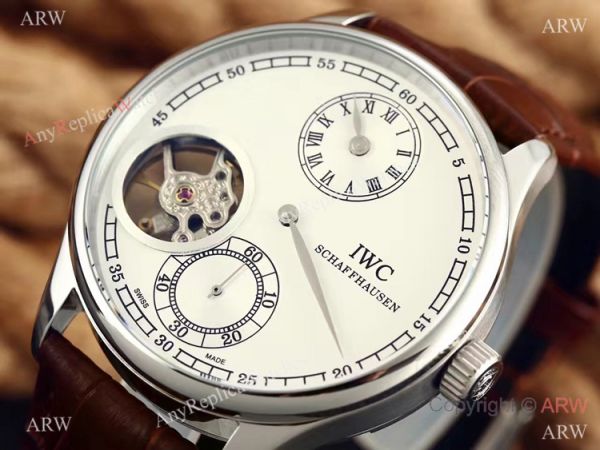 High Quality Replica IWC Tourbillon Portuguese SS Black Leather Watch High Quality Replica IWC Tourbillon Portuguese SS Black Leather Watch