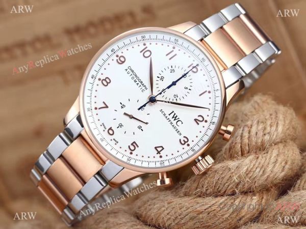 IWC Schaffhausen 2-Tone Rose Gold White Copy Watch Low Price IWC Schaffhausen 2-Tone Rose Gold White Copy Watch Low Price