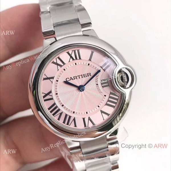 AAA Replica Ballon Bleu Cartier Quartz Watch Stainless Steel Pink Dial AAA Replica Ballon Bleu Cartier Quartz Watch Stainless Steel Pink Dial