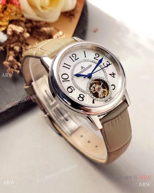 New Replica Jaeger-LeCoultre Tourbillon 33mm Watches SS White MOP Dial New Replica Jaeger-LeCoultre Tourbillon 33mm Watches SS White MOP Dial