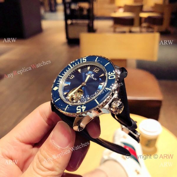 New Copy Blancpain Fifty Fathoms Tourbillon Watch SS Blue Dial SWISS QUALITY New Copy Blancpain Fifty Fathoms Tourbillon Watch SS Blue Dial SWISS QUALITY