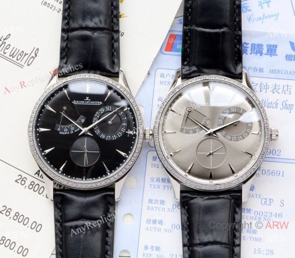 Jaeger-LeCoultre Master Ultra Thin Reserve de Marche Watches Diamond Bezel Blue Dial Jaeger-LeCoultre Master Ultra Thin Reserve de Marche Watches Diamond Bezel Blue Dial