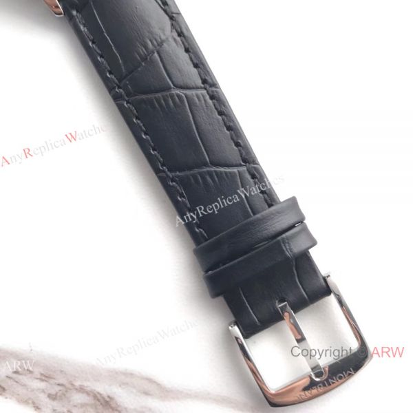 Montblanc Meisterstuck Watch Stainless Steel White Face Black Leather Strap Montblanc Meisterstuck Watch Stainless Steel White Face Black Leather Strap