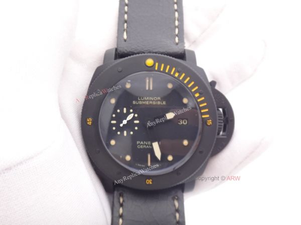 Panerai Luminor Submersible Ceramica PAM508 Replica Watch Brown Markers Panerai Luminor Submersible Ceramica PAM508 Replica Watch Brown Markers