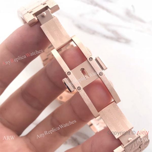 JF Copy Audemars Piguet Royal Oak 41mm Watch Frosted Gold Watch Case JF Copy Audemars Piguet Royal Oak 41mm Watch Frosted Gold Watch Case