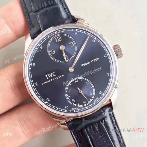 Swiss Grade Replica IWC Regulateur Watch Blue Dial 43mm Swiss Grade Replica IWC Regulateur Watch Blue Dial 43mm