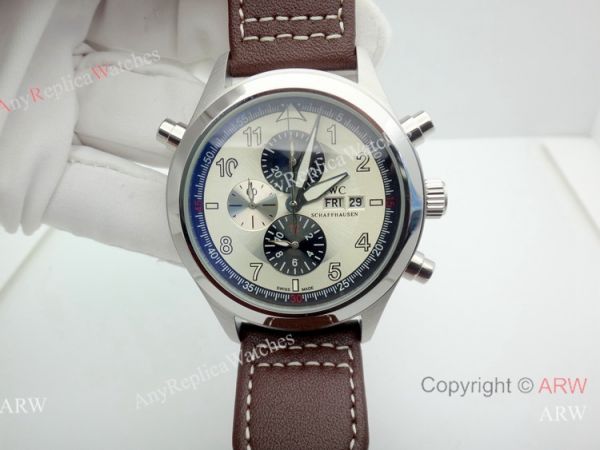 Copy Iwc Pilot Spitfire Chronograph White Dial Brown Leather Strap Copy Iwc Pilot Spitfire Chronograph White Dial Brown Leather Strap