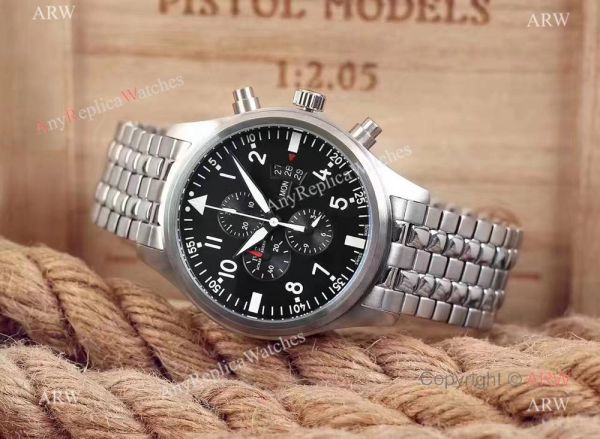 Replica IWC Pilot day-date IW377710 Watch Stainless Steel Black 44mm Replica IWC Pilot day-date IW377710 Watch Stainless Steel Black 44mm
