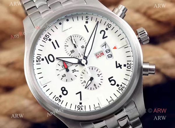 Replica Iwc Pilot Spitfire Chronograph Stainless Steel White Dial Watch For Sale Replica Iwc Pilot Spitfire Chronograph Stainless Steel White Dial Watch For Sale