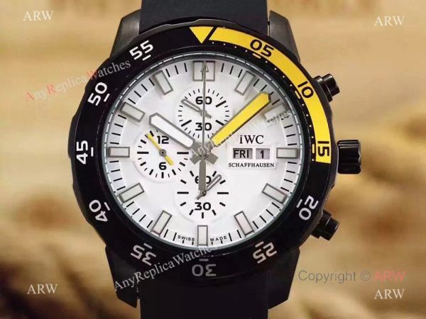 New Replica IWC Aquatimer Chronograph Watch Black Case Rubber Strap New Replica IWC Aquatimer Chronograph Watch Black Case Rubber Strap