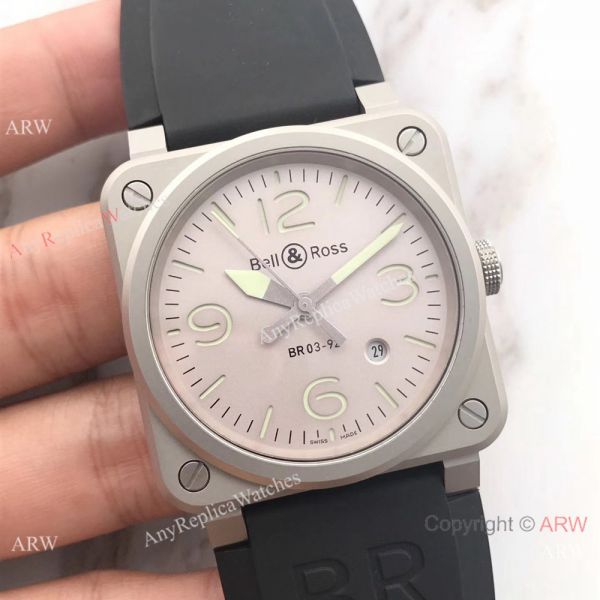 Swiss Copy Bell Ross BR 03-92 Limited Edition Watch Frosted Case Pink Dial Swiss Copy Bell Ross BR 03-92 Limited Edition Watch Frosted Case Pink Dial