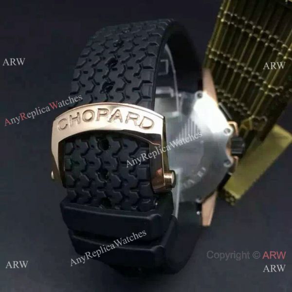 Replica Chopard Classic Racing Watch SS White Chronograph Black Rubber Bracelet Replica Chopard Classic Racing Watch SS White Chronograph Black Rubber Bracelet