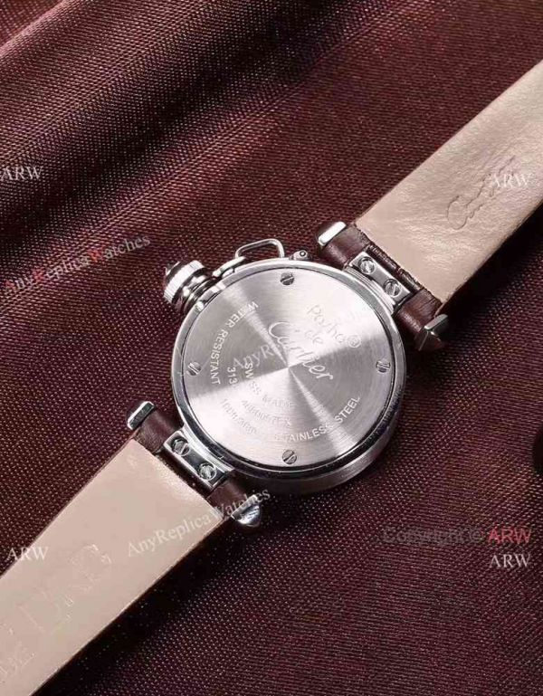 Replica Cartier Pasha SS Diamond Bezel Purple Strap Watch Ladies 28mm Replica Cartier Pasha SS Diamond Bezel Purple Strap Watch Ladies 28mm