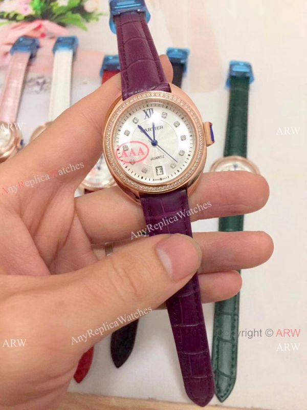Japan Quartz Replica Cle de Cartier Lady Watch Rose Gold Pink Version Japan Quartz Replica Cle de Cartier Lady Watch Rose Gold Pink Version