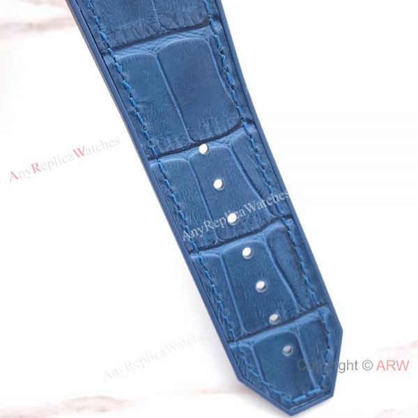 Swiss Grade Knock off Hublot Big Bang 4100 watch SS Blue Gummy Strap Swiss Grade Knock off Hublot Big Bang 4100 watch SS Blue Gummy Strap