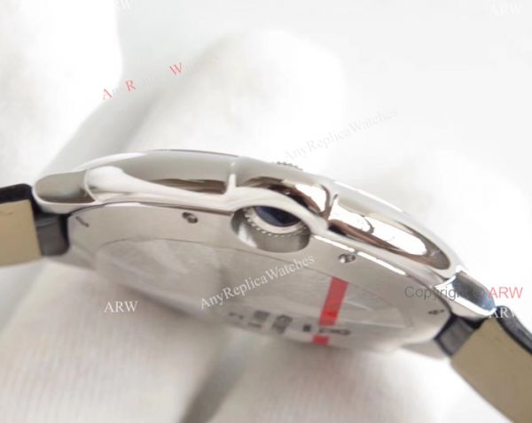 AF Factory Swiss Cartier Ballon Bleu White Dial Black Leather Strap Watch AF Factory Swiss Cartier Ballon Bleu White Dial Black Leather Strap Watch