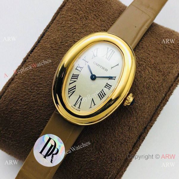 Grade 1A Replica Cartier Baignoire Gold Watch 32mm Grade 1A Replica Cartier Baignoire Gold Watch 32mm
