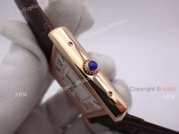 Cartier Tank Rose Gold Leather Strap Replica Watches For Sale Cartier Tank Rose Gold Leather Strap Replica Watches For Sale