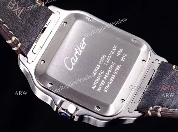 2018 New Santos De Cartier Watch Collection Cartier Santos Brown Leather Strap White Roman Dial Watches 2018 New Santos De Cartier Watch Collection Cartier Santos Brown Leather Strap White Roman Dial Watches