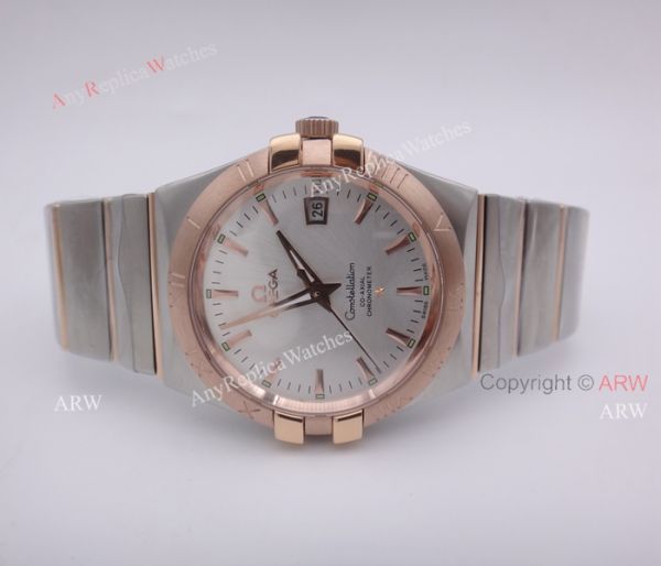 Replica Omega Constellation Automatic Men Watch 2 Tone Rose Gold Band W White Dial Replica Omega Constellation Automatic Men Watch 2 Tone Rose Gold Band W White Dial