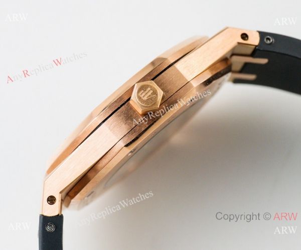 New Replica Audemars Piguet Royal Oak Rose Gold Black Face Watches 41mm New Replica Audemars Piguet Royal Oak Rose Gold Black Face Watches 41mm