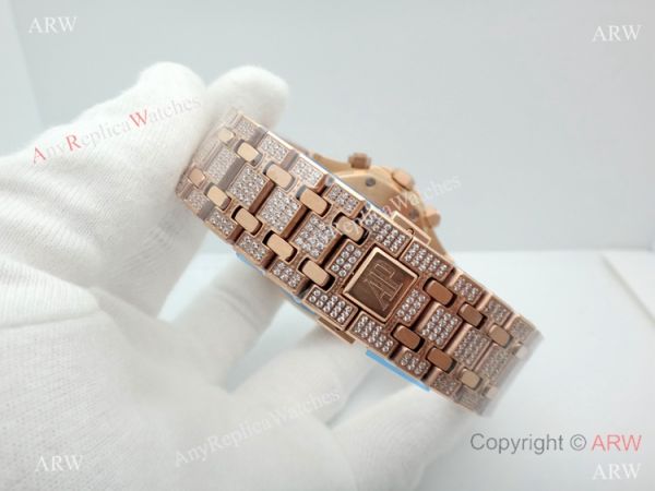 AAA Replica Audemars Piguet Royal Oak Rose Gold diamond Watches 41mm AAA Replica Audemars Piguet Royal Oak Rose Gold diamond Watches 41mm