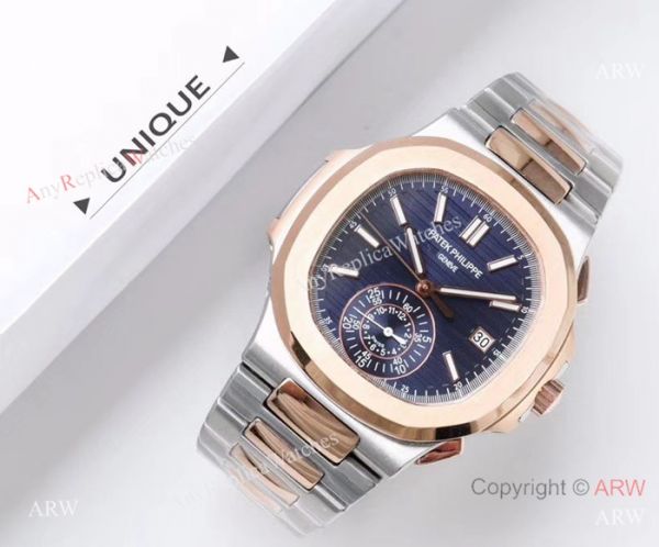 Swiss Replica Patek Philippe Nautilus 7750 Two Tone Rose Gold Watches Swiss Replica Patek Philippe Nautilus 7750 Two Tone Rose Gold Watches